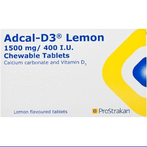 Adcal-D3 1.5g/400iu Chewable Lemon 56 Tablets