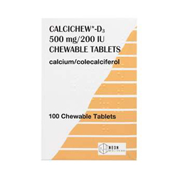 Calcichew D3 1.25 g / 200iu Chewable 100 Tablets