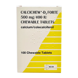 Calcichew D3 Forte 1.25g/400iu Chewable 100 Tablets