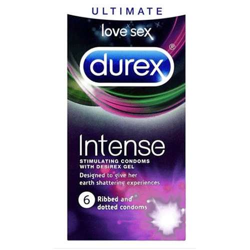 Durex Intense Ribbed and Dotted 6 Condoms