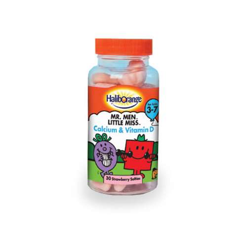 Haliborange Mr Men Little Miss Calcium and Vitamin D strawberry softies 30