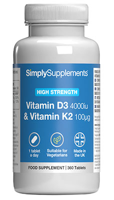 Vitamin D3 4000iu Vitamin K2 (360 Tablets)