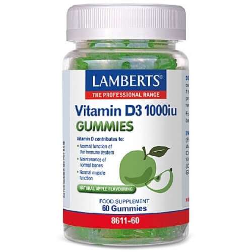 Lamberts Vitamin D3 1000iu Gummies (60) 8611-60