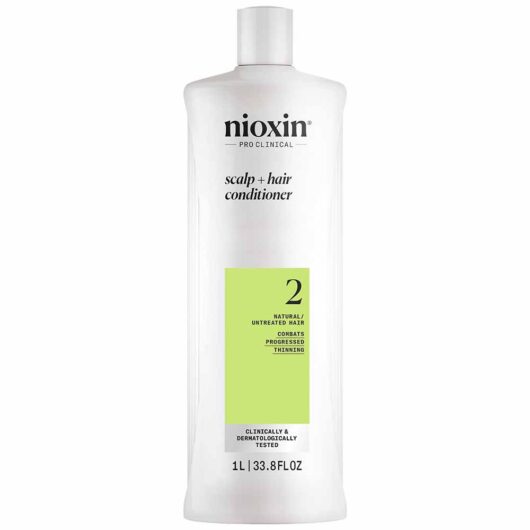 Nioxin System 2 Scalp + Hair Thickening Conditioner for Natural Hair with Progressed Thinning 1L