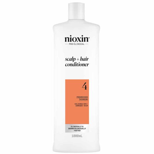 Nioxin System 4 Scalp + Hair Thickening Conditioner for Coloured, Dry and Damaged Hair with Progressed Thinning 1L