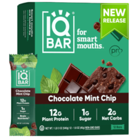 Chocolate Mint Chip πpe; 12 Plant Protein Bars πpe; IQBAR