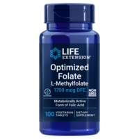 Optimized Folate (L-Methylfolate) πpe; 100 Veg Capsules