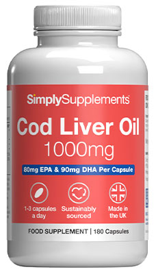 Cod Liver Oil 1000mg (180 Capsules)