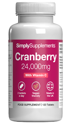 Cranberry 24000mg Vitamin C 160mg (120 Tablets)