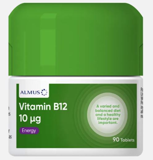 Almus Vitamin B12 10ug Tablets Pack of 90
