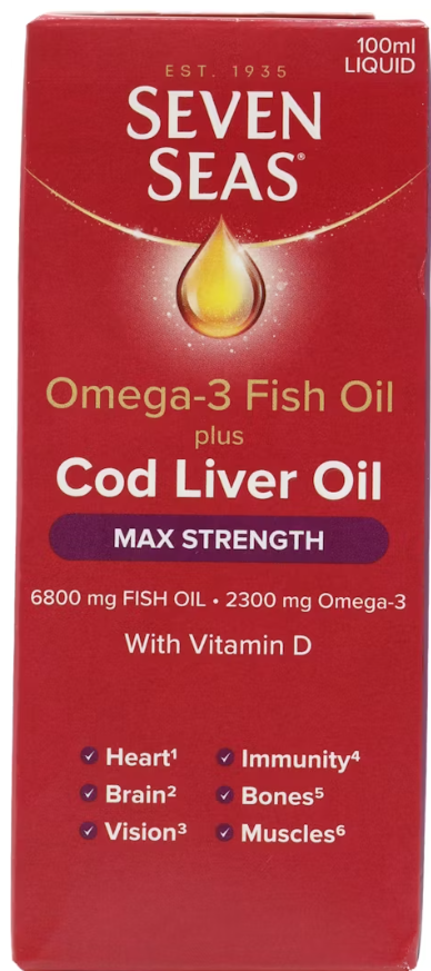 Seven Seas Cod Liver Oil Max Strength 100ml