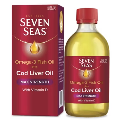 Seven Seas Omega-3 Fish Oil Plus Cod Liver Oil MAX STRENGTH With Vitamins D And Vitamin E
