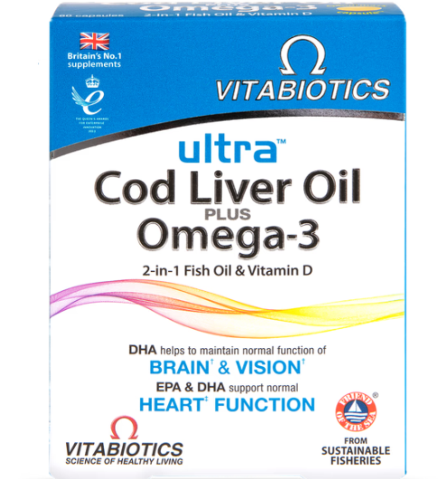Vitabiotics Ultra Cod Liver Oil 60 Capsules