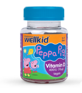 Wellkid Peppa Pig Vitamin D Strawberry Flavour 400iu 30 Jellies