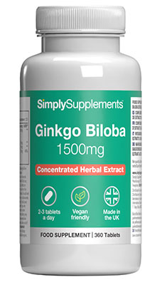 Ginkgo Biloba 1500mg (360 Tablets)