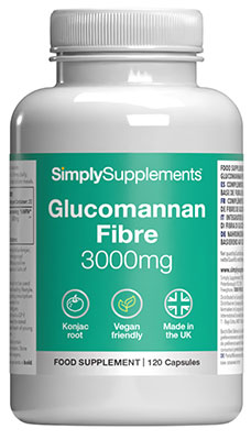 Glucomannan Fibre 3000mg (120 Capsules)