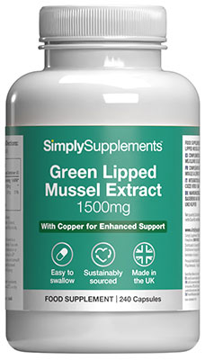 Green Lipped Mussel Extract 1500mg (240 Capsules)