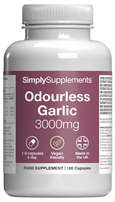 Odourless Garlic 3000mg (180 Capsules)