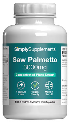 Saw Palmetto Extract 3000mg (180 Capsules)