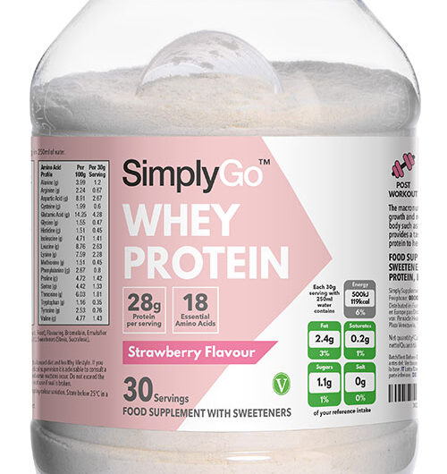 Strawberry Whey Protein Powder (900 g Protein Powder)