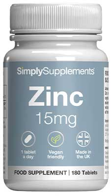 Zinc 15mg (180 Tablets)