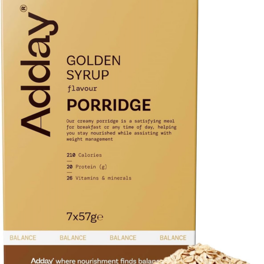 Adday Golden Syrup Flavoured Oat Porridge 7 Sachets