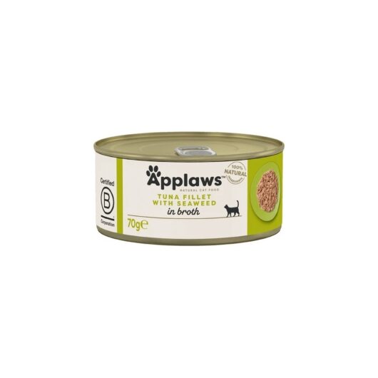 Applaws Adult Wet Cat Food Can Tuna Fillet & Seaweed 70g x 24