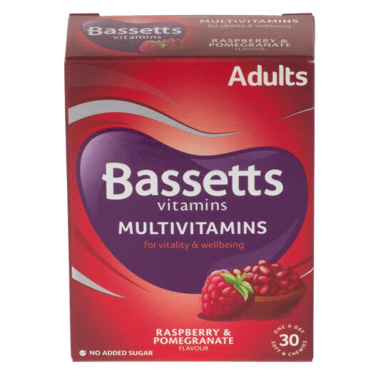 Bassetts Adult Multivitamins Raspberry & Pomegranate Flavour 30 Chewies