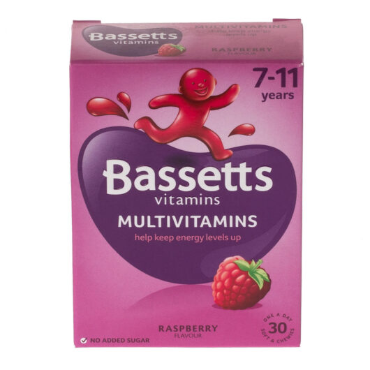Bassetts Multivitamins For 7-11 Years Raspberry Flavour 30 Chewy Multivitamins