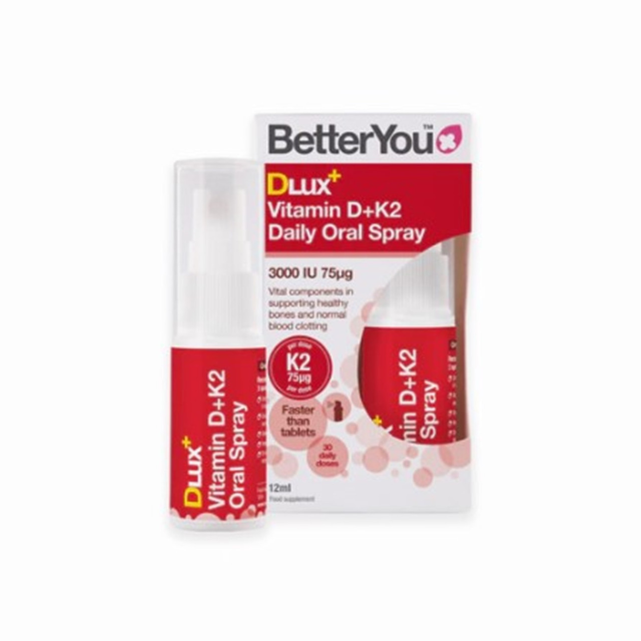 BetterYou Dlux+ Vitaman D + K2 Oral Spray 12ml