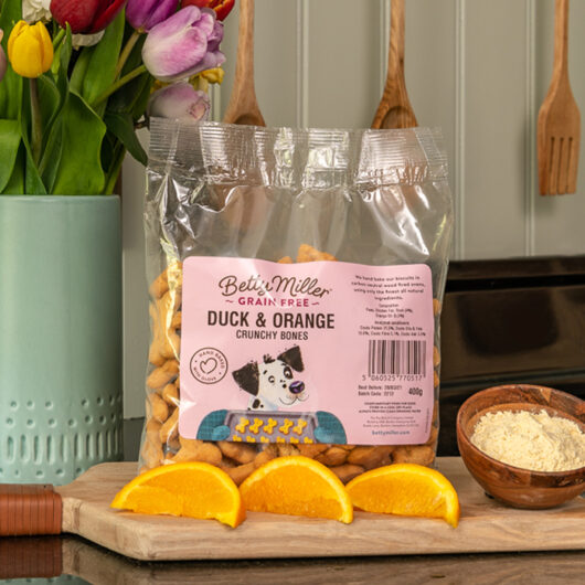 Betty Millers Grain Free Duck and Orange Bones for Dogs 400g