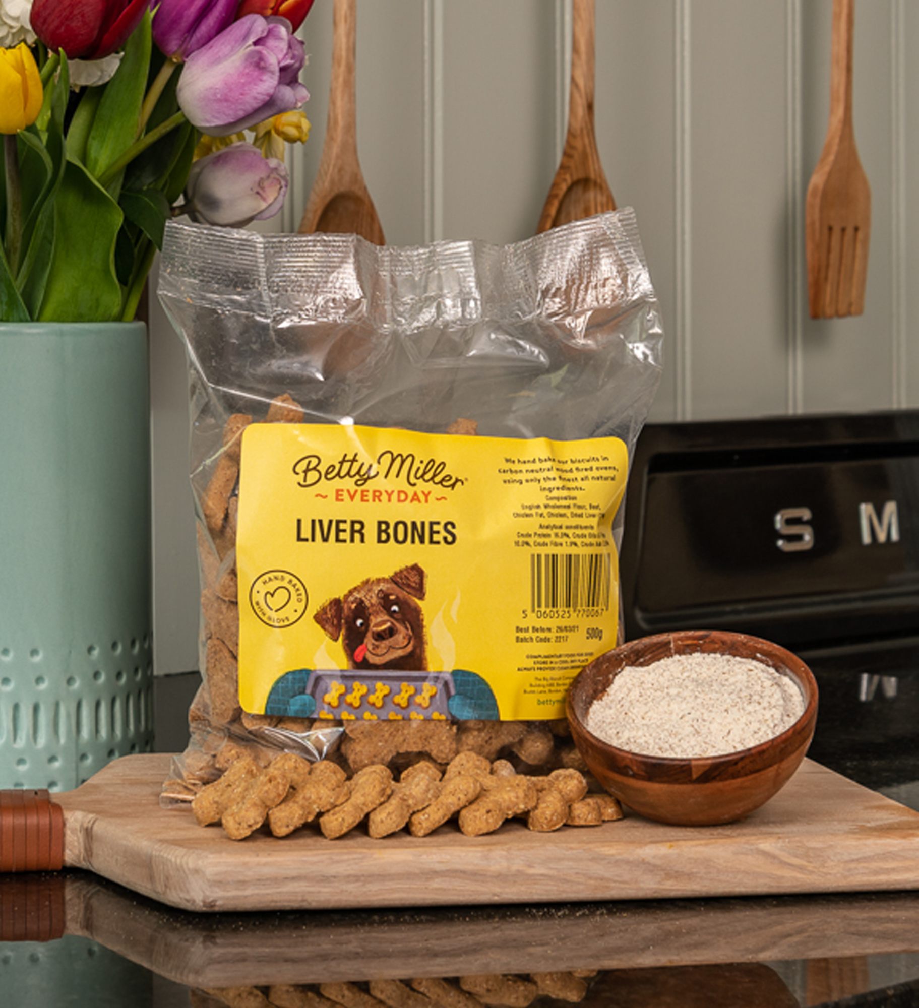 Betty Millers Liver Bone Treats for Dogs 500g