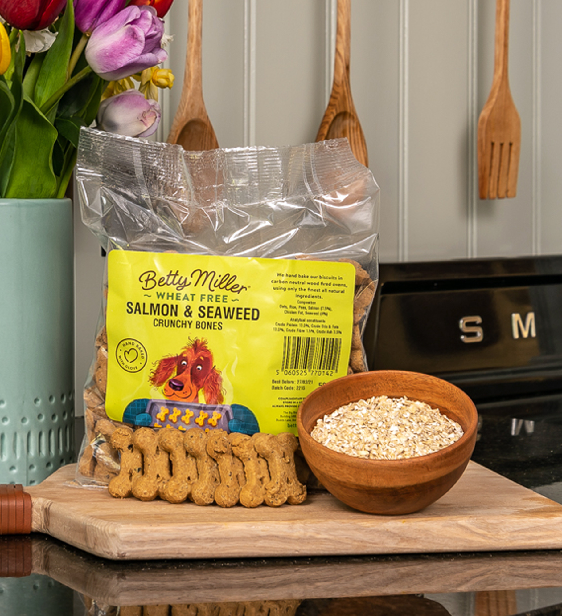 Betty Millers Salmon & Seaweed Bones for Dogs 400g