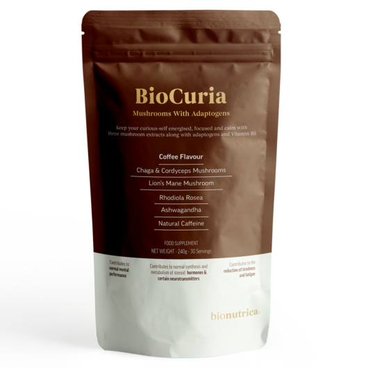 BioCuria Adaptogen Mushroom Coffee, Focus & Stress Support, 240gms