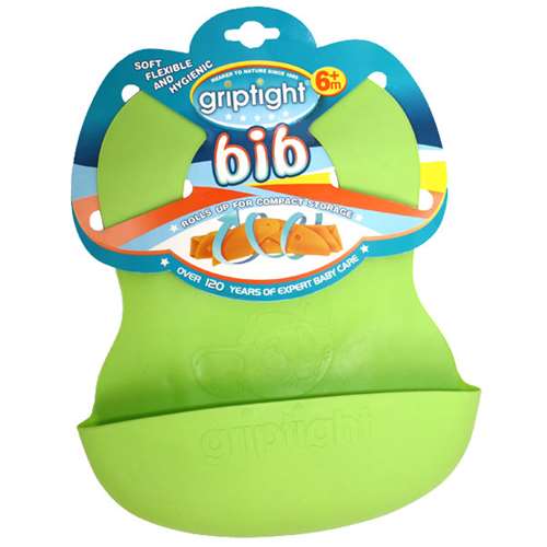 Griptight Feeding Bib GREEN 6+ months