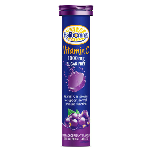 Haliborange Vitamin C Effervescent Blackcurrant Sugar Free 20 Tablets