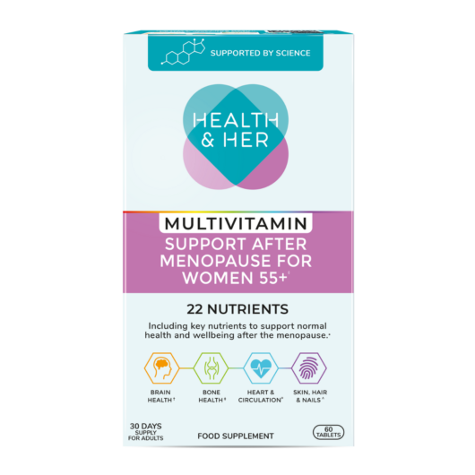 Health & Her Multivitamin Support After Menopause for Women 55+ 60 Capsules