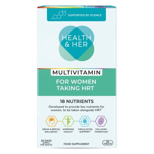 Health & Her Multivitamin for Women Taking Hormone Replacement Therapy HRT 60 Caplets