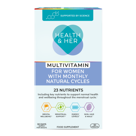 Health & Her Multivitamin for Women with Monthly Natural Cycles 60 Capsules