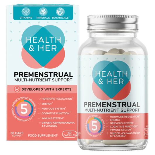 Health & Her Premenstrual Multi Nutrient Support Supplement 60 Capsules