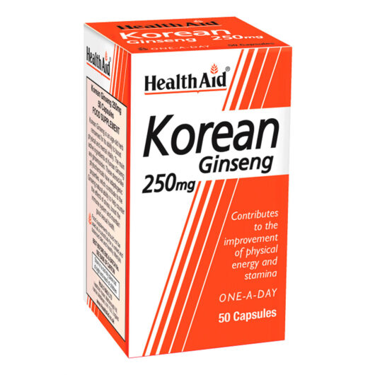 HealthAid Korean Ginseng 250mg 50 Capsules