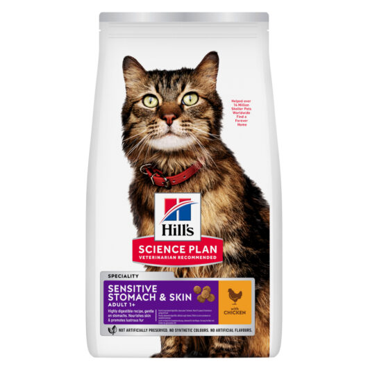 Hills Science Plan Adult Sensitive Stomach & Skin Dry Cat Food 1.5kg