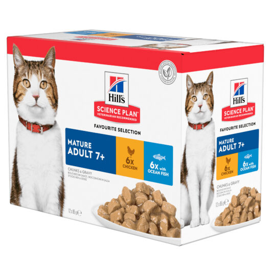 Hills Science Plan Mature Adult Wet Cat Food Multipack 85g