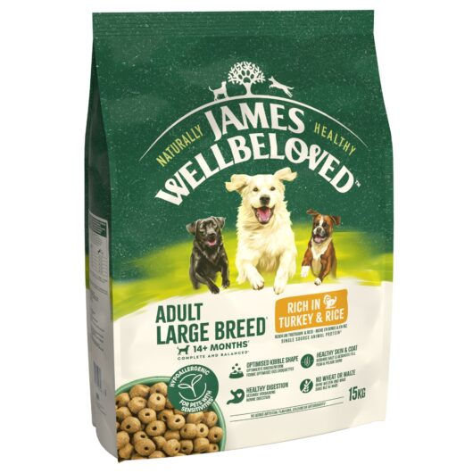 James Wellbeloved Dry Dog Adult Large Breed Turkey & Rice 15kg
