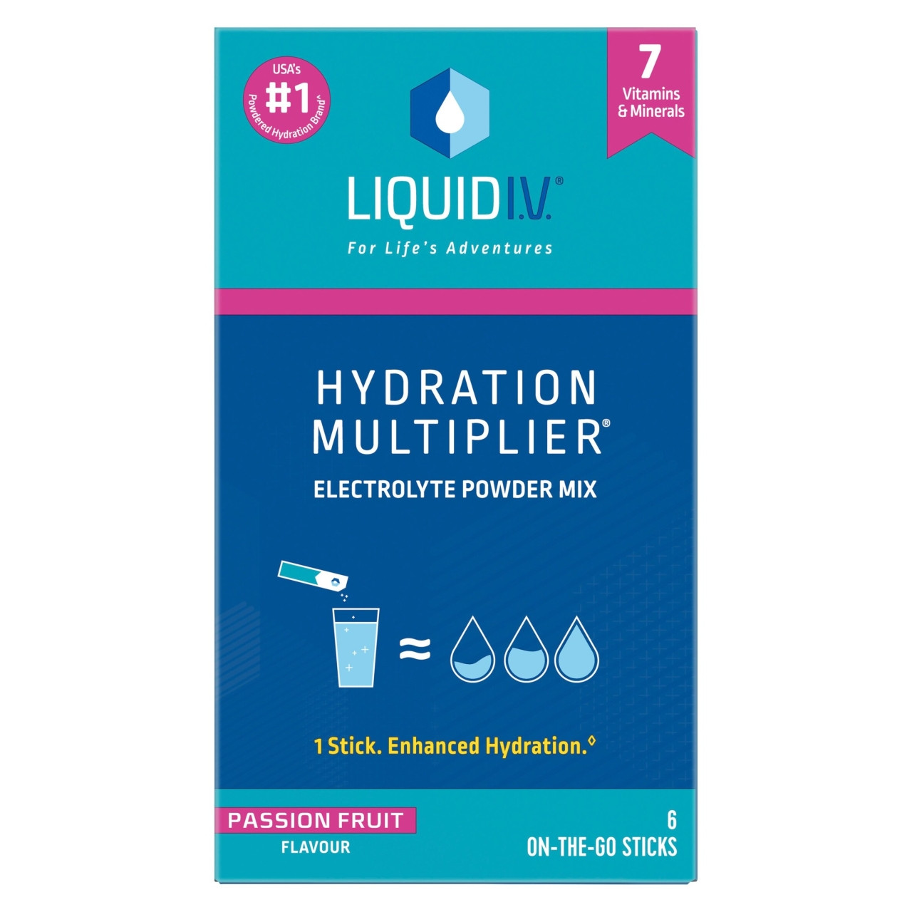 LIQUID I.V Hydration Passion Fruit 6x16g