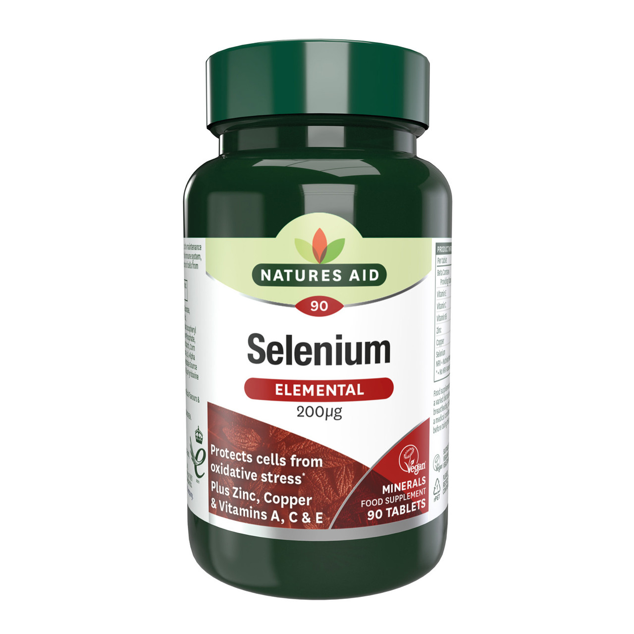 Natures Aid Selenium 200ug (with Zinc and vitamins A, C & E) 90 Tablets