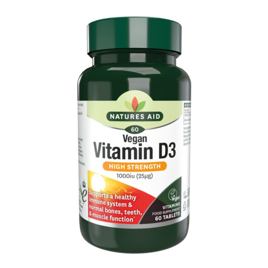 Natures Aid Vegan Vitamin D3 1000iu (25ug) 60 Tablets