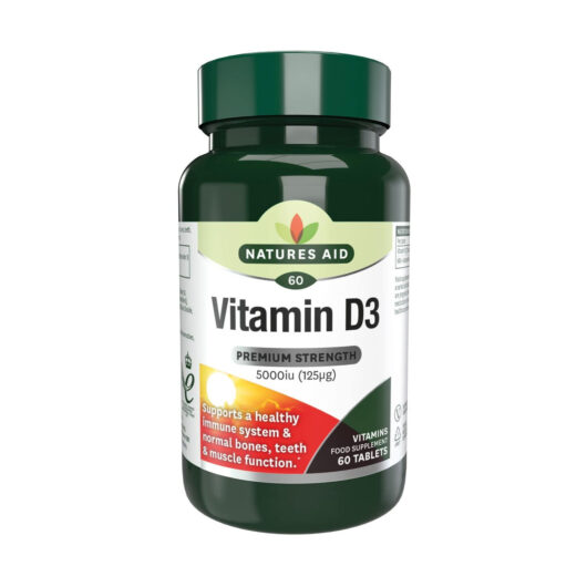 Natures Aid Vitamin D3 5000iu High Strength 60 Tablets