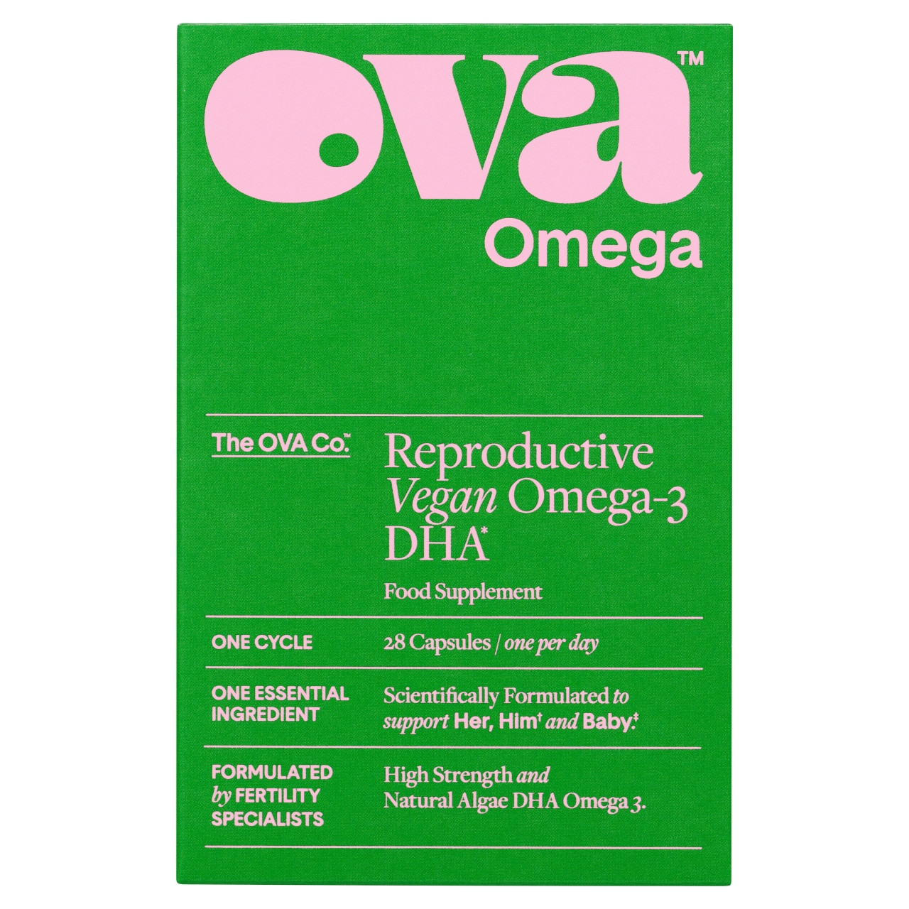 OVA Omega Reproductive Vegan Omega-3 DHA
