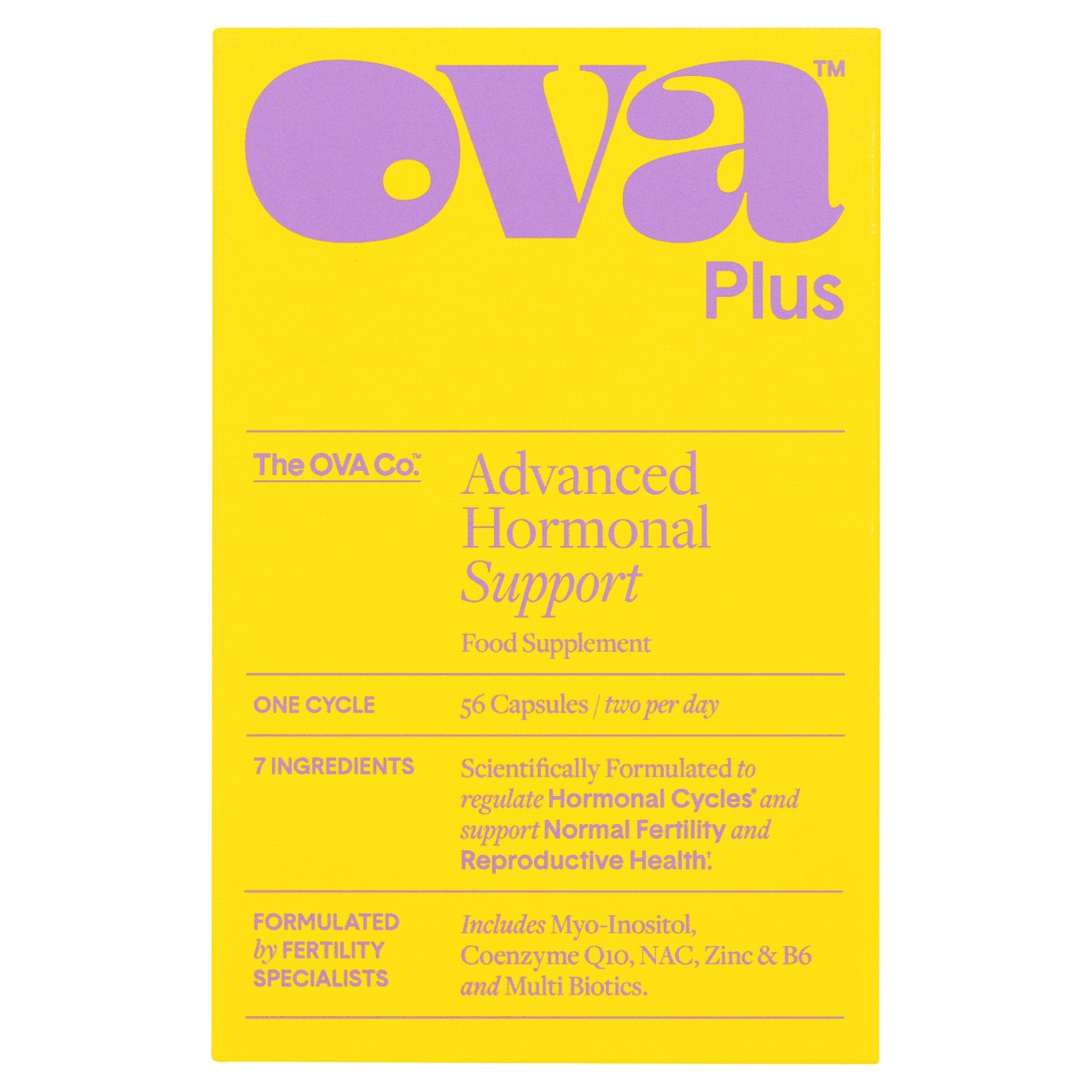 OVA Plus Advanced Hormonal Support 56 Capsules